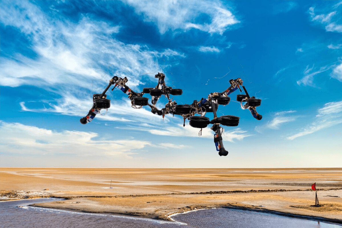Drones Transform in Mid-Air to Form a Bigger One