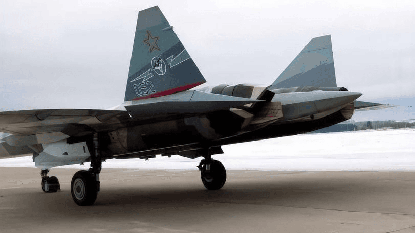 Russian Su-57 Spotted with a Flat 2D Thrust Vectoring Nozzle