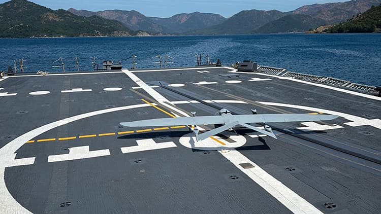 HAVELSAN’s shipborne VTOL UAVs at sea