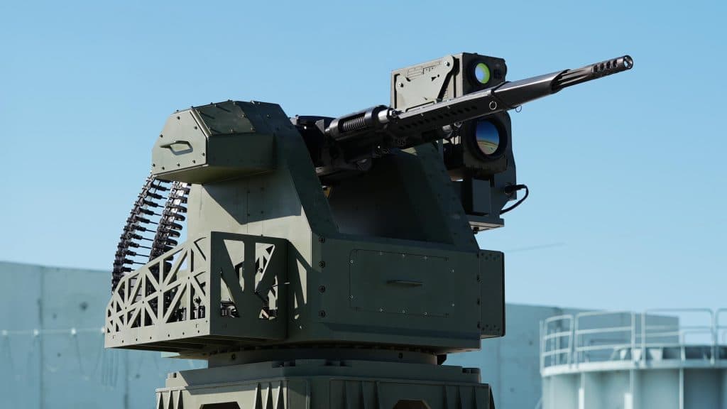 MKE TOLGA short-range air defence system at night during live-fire test