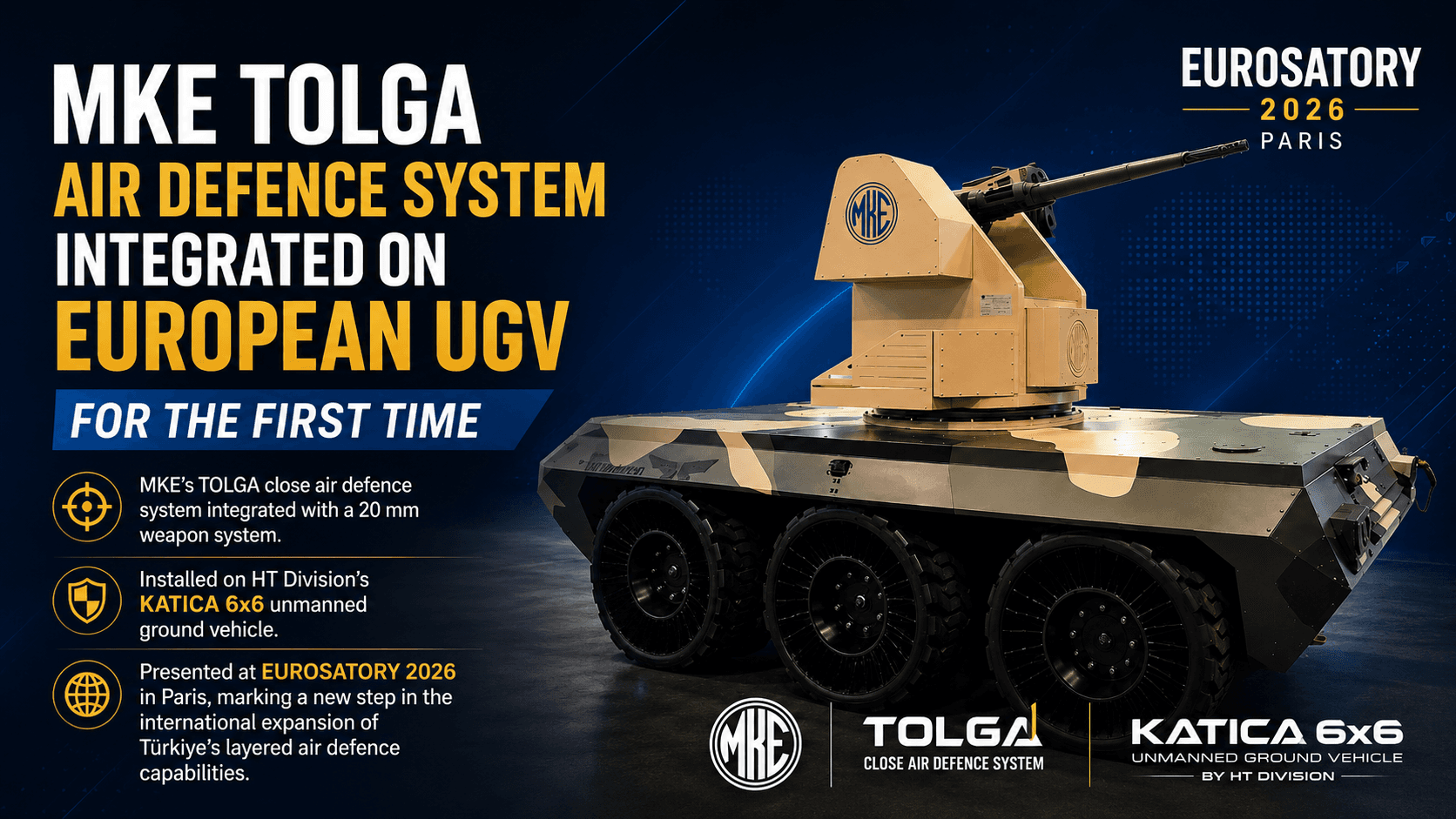 MKE TOLGA Integrated on European UGV for the First Time