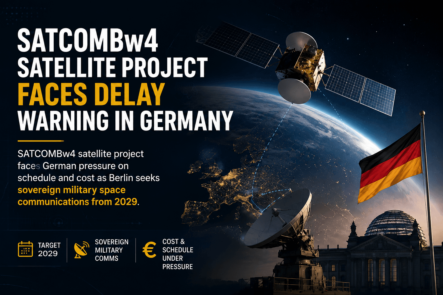 SATCOMBw4 Satellite Project Faces Delay Warning in Germany
