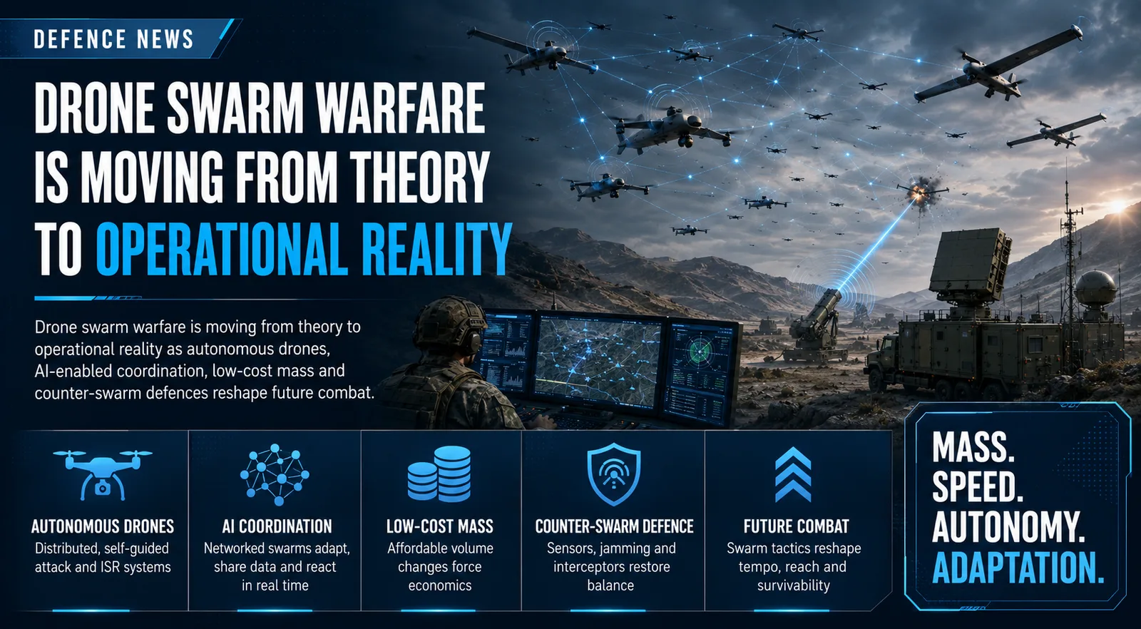 Drone Swarm Warfare Reshapes Unmanned Combat