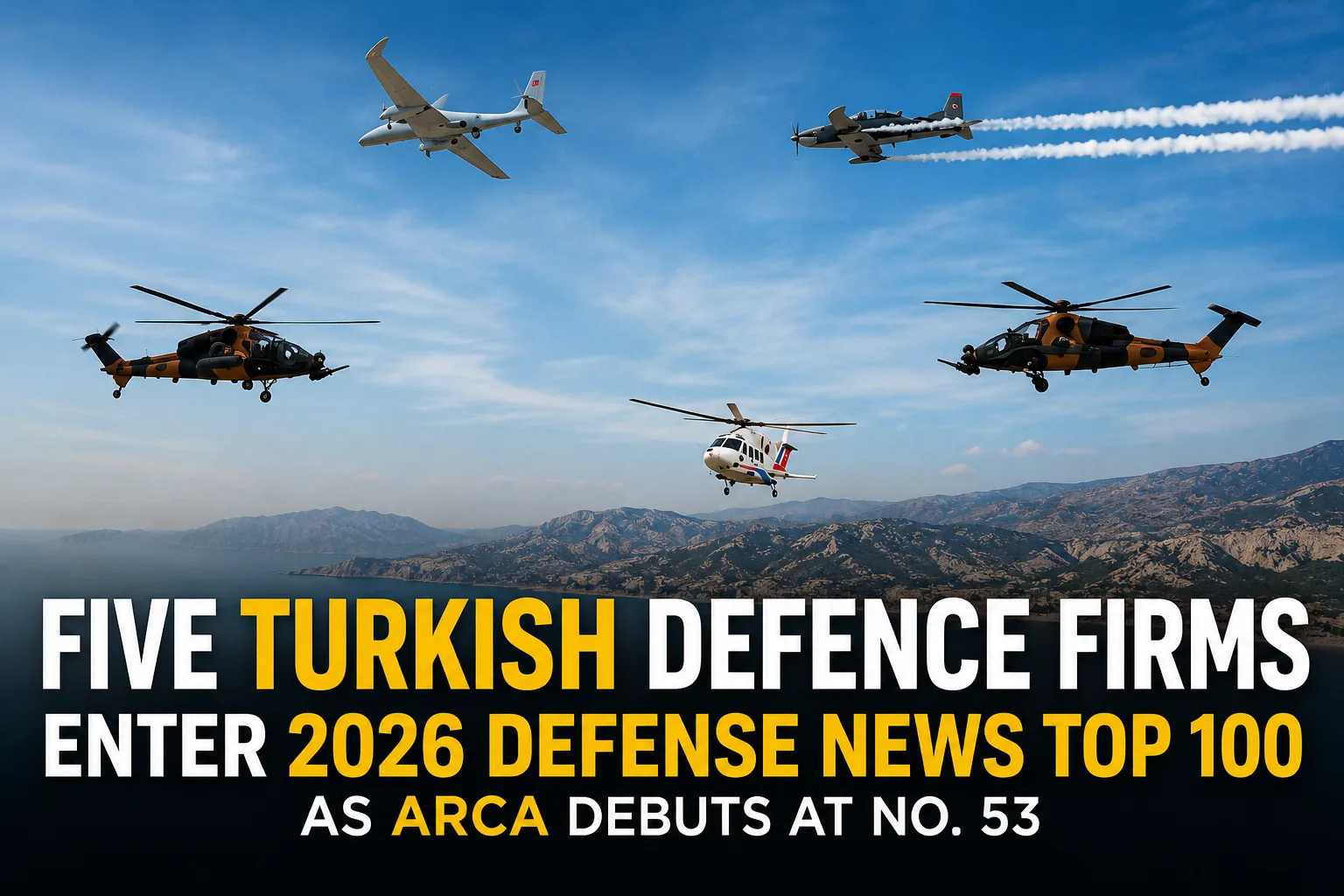 Five Turkish Defence Firms Enter 2026 Defense News Top 100 as ARCA Debuts at No. 53
