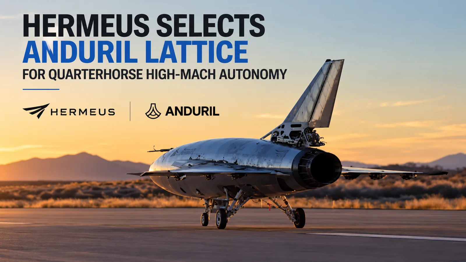 Hermeus Selects Anduril Lattice for Quarterhorse High-Mach Autonomy