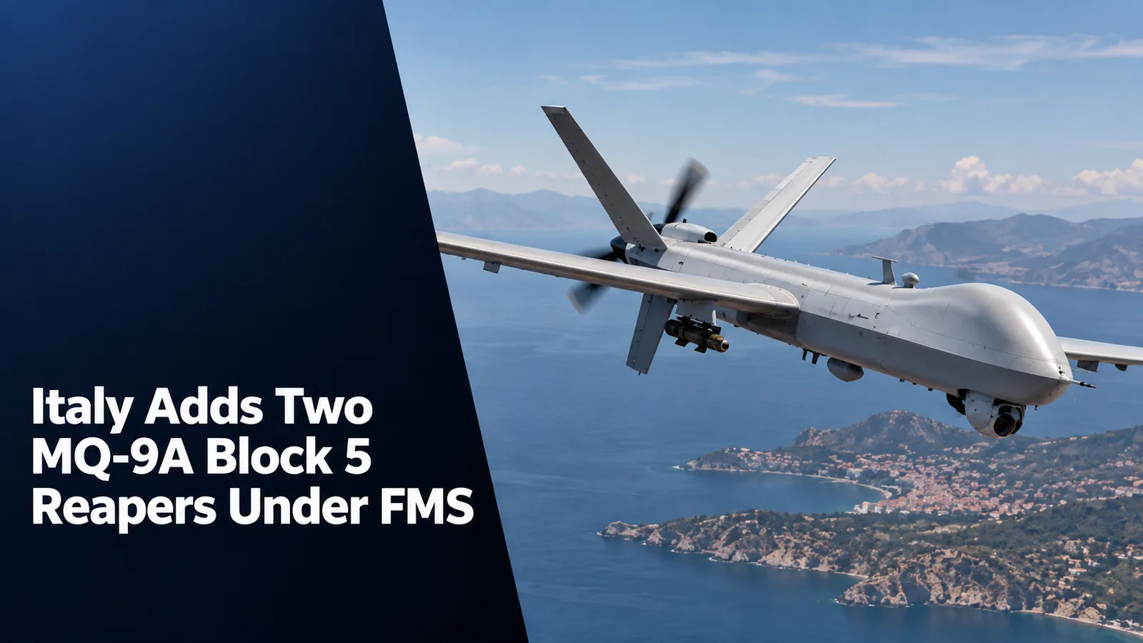 Italy Adds Two MQ-9A Block 5 Reapers Under FMS