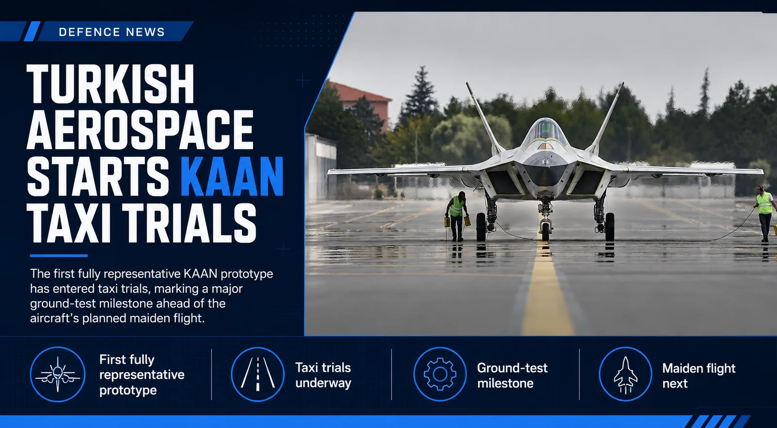 KAAN P1 Begins Taxi Trials Ahead of First Flight