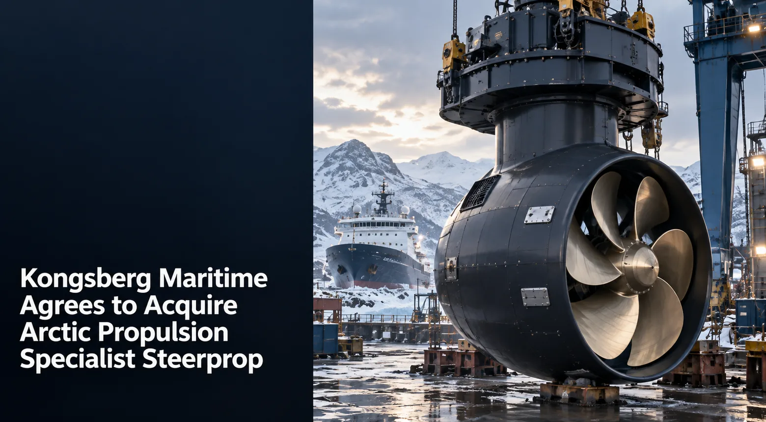 Kongsberg Maritime Agrees to Acquire Arctic Propulsion Specialist Steerprop