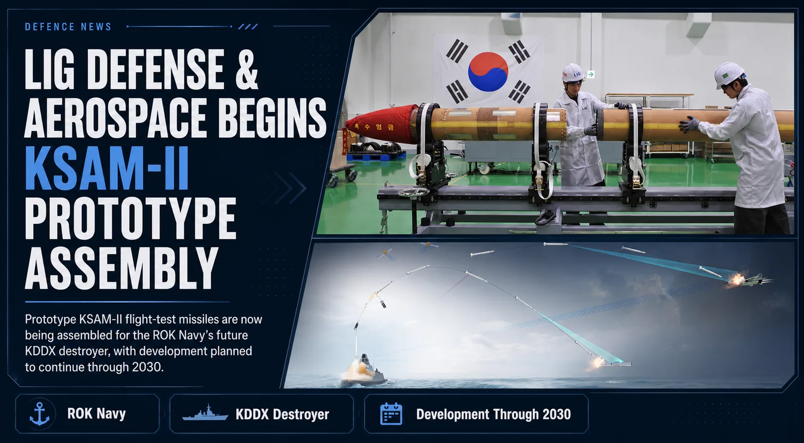 LIG D&A Starts KSAM-II Prototype Assembly