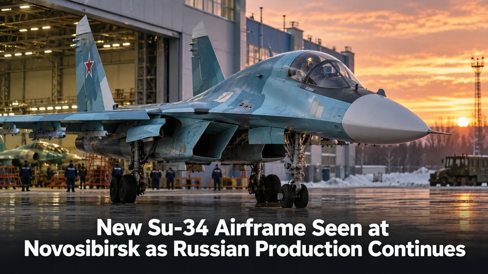 New Su-34 Airframe Seen at Novosibirsk as Russian Production Continues