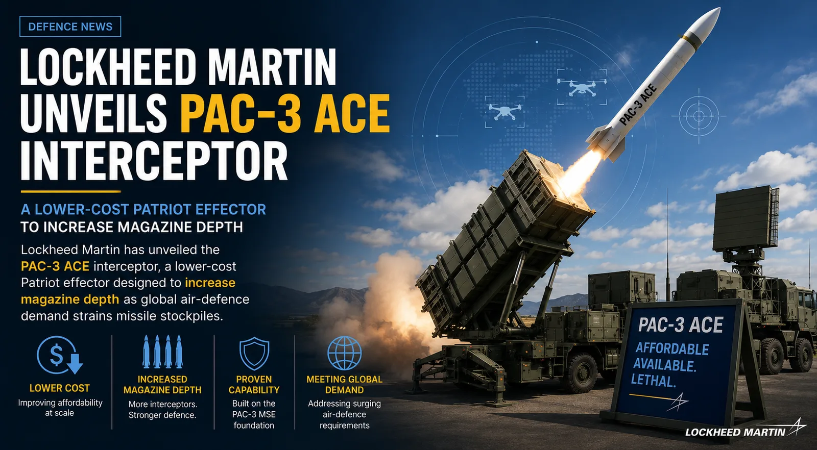 PAC-3 ACE Interceptor Targets Patriot Cost Gap
