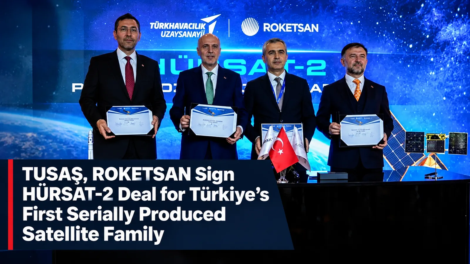 TUSAŞ, ROKETSAN Sign HÜRSAT-2 Deal for Türkiye’s First Serially Produced Satellite Family