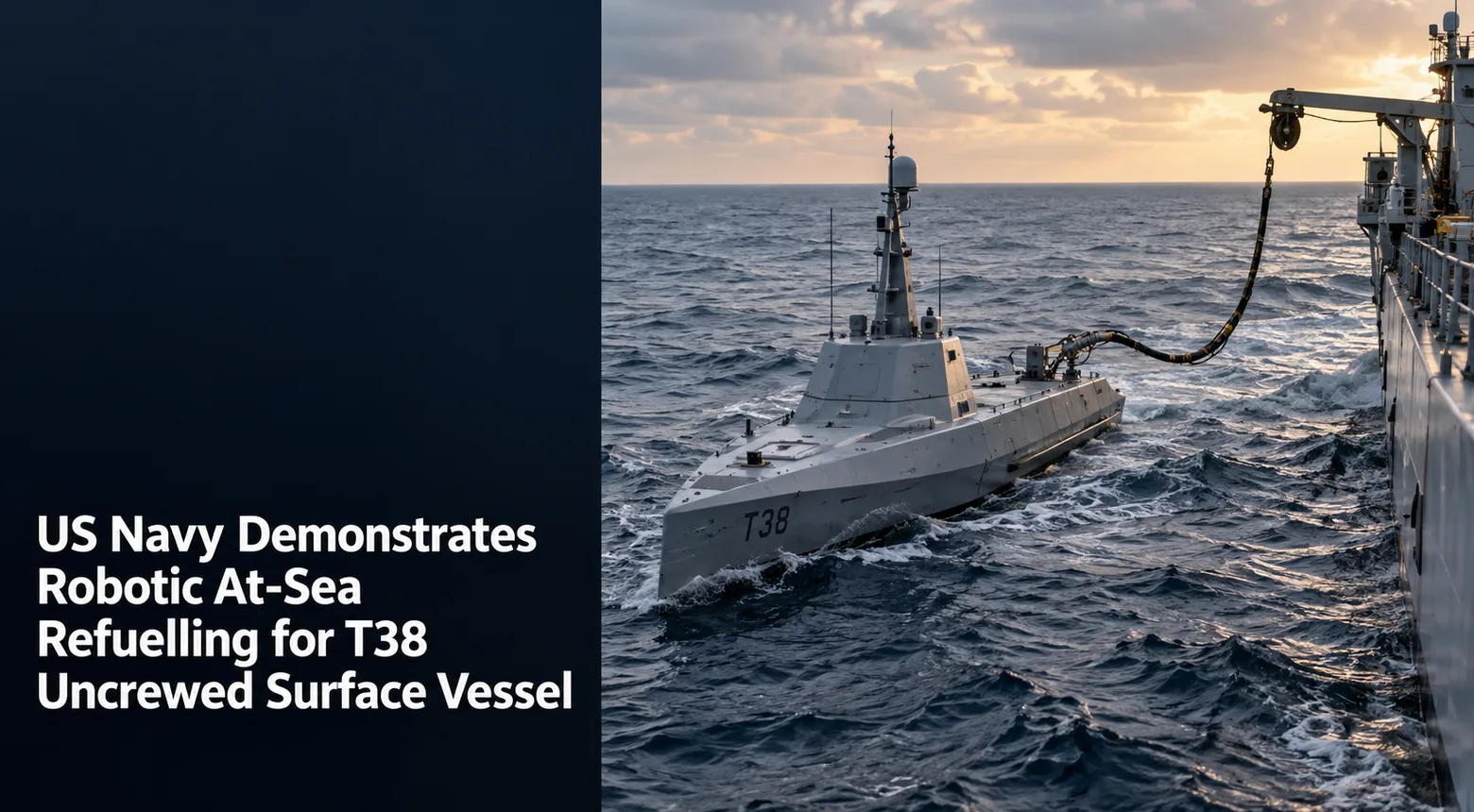 US Navy Demonstrates Robotic At-Sea Refuelling for T38 Uncrewed Surface Vessel