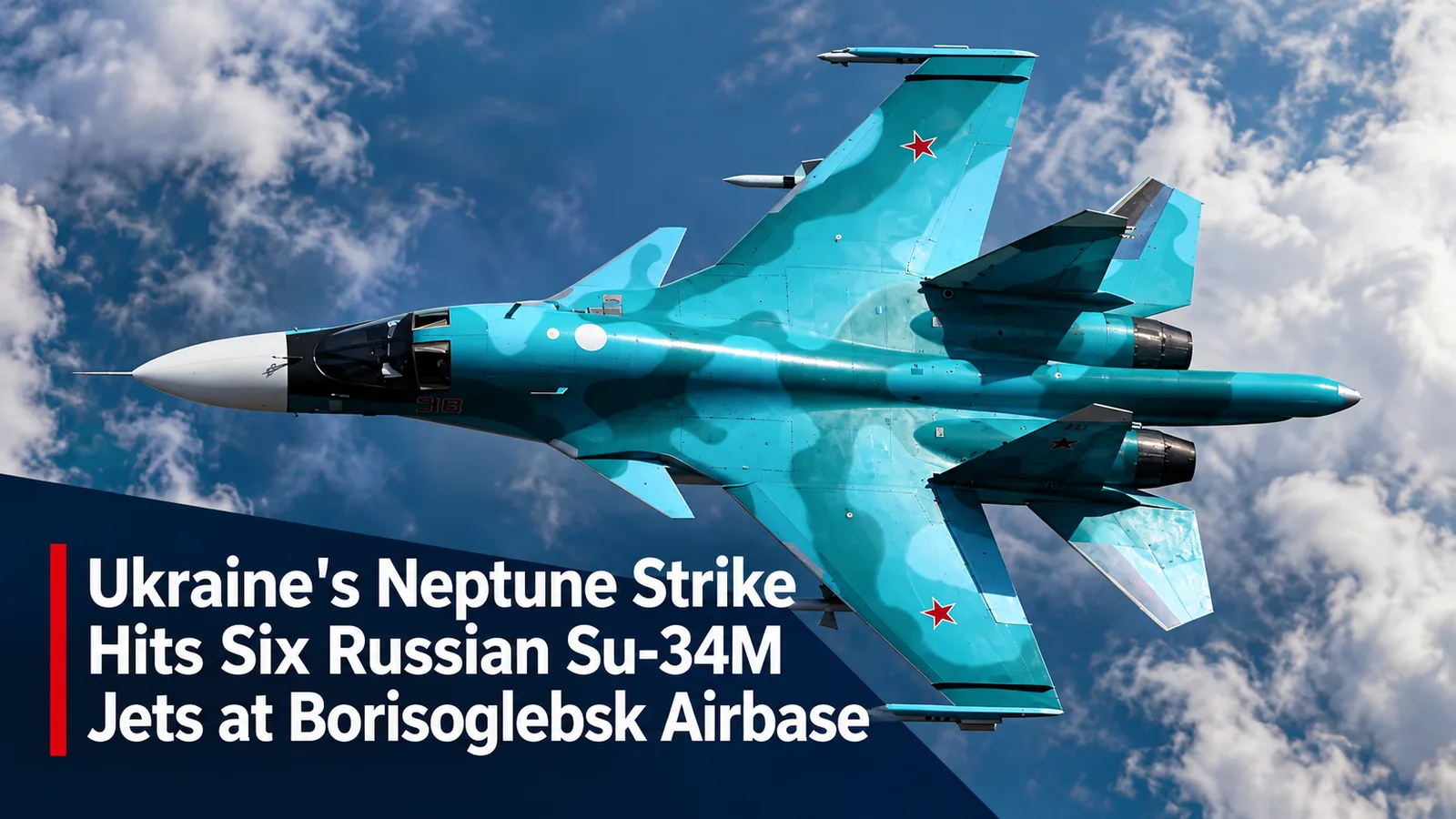 Ukraine's Neptune Strike Hits Six Russian Su-34M Jets at Borisoglebsk Airbase
