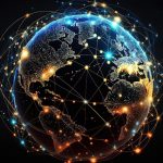 satellite-system-spaceships-around-illumination-earth