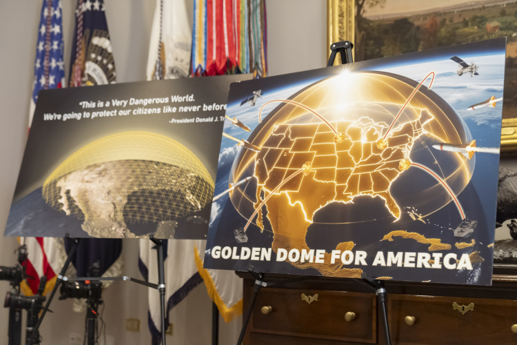 Pentagon Golden Dome Missile Defense System Concept 2025