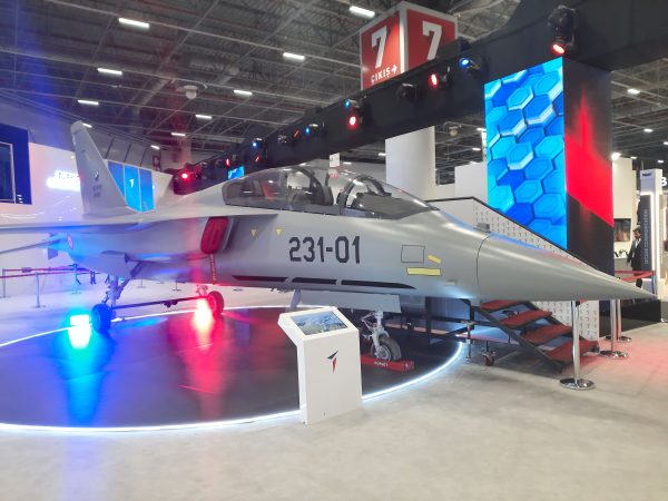 TAI and Airbus executives during the signing ceremony for the Spanish Hürjet trainer program at IDEF 2025 in Istanbul Caption: Turkish Aerospace Industries and Airbus executives sign a strategic cooperation agreement for Spain's Hürjet acquisition program at IDEF 2025. (Image credit: Defence Agenda)
